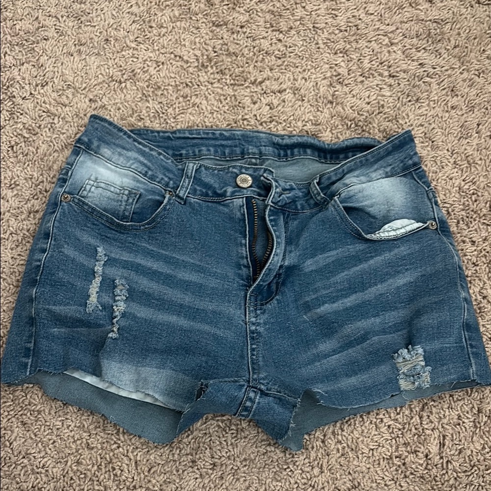 Denim Distressed Women Shorts